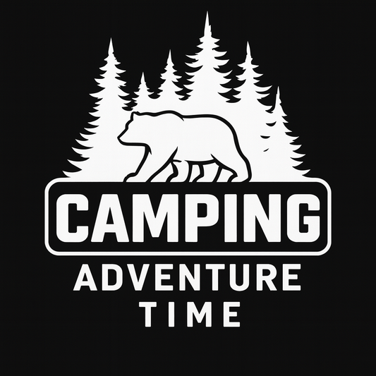 Camping Adventure Time Bear Tee (Black)