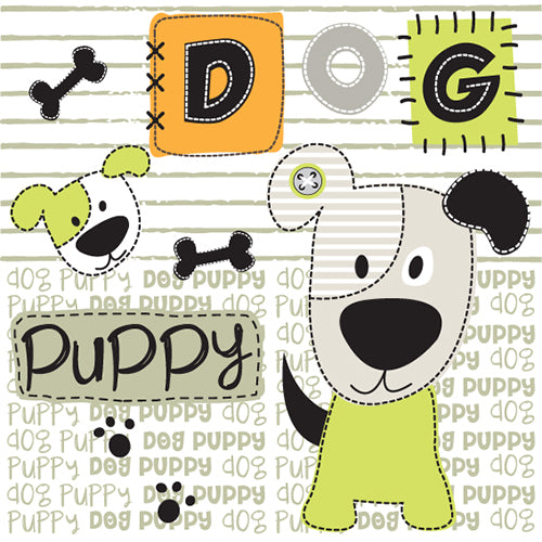 Playful Puppy Graphic T-shirt (Black)