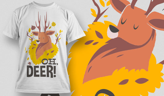 Oh Deer Graphic T-shirt (Black)