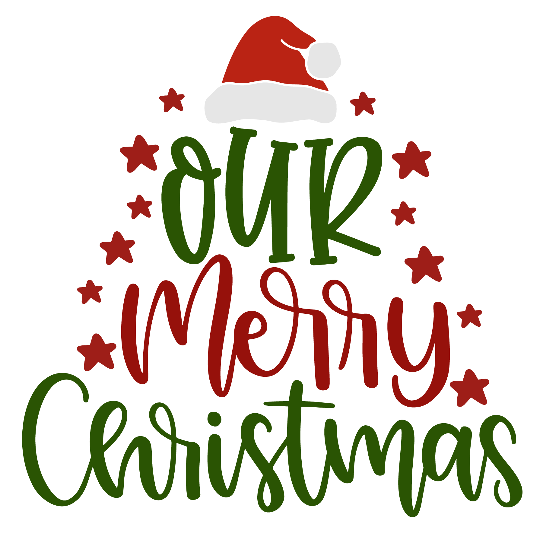 Merry Christmas Graphic Tee (White)