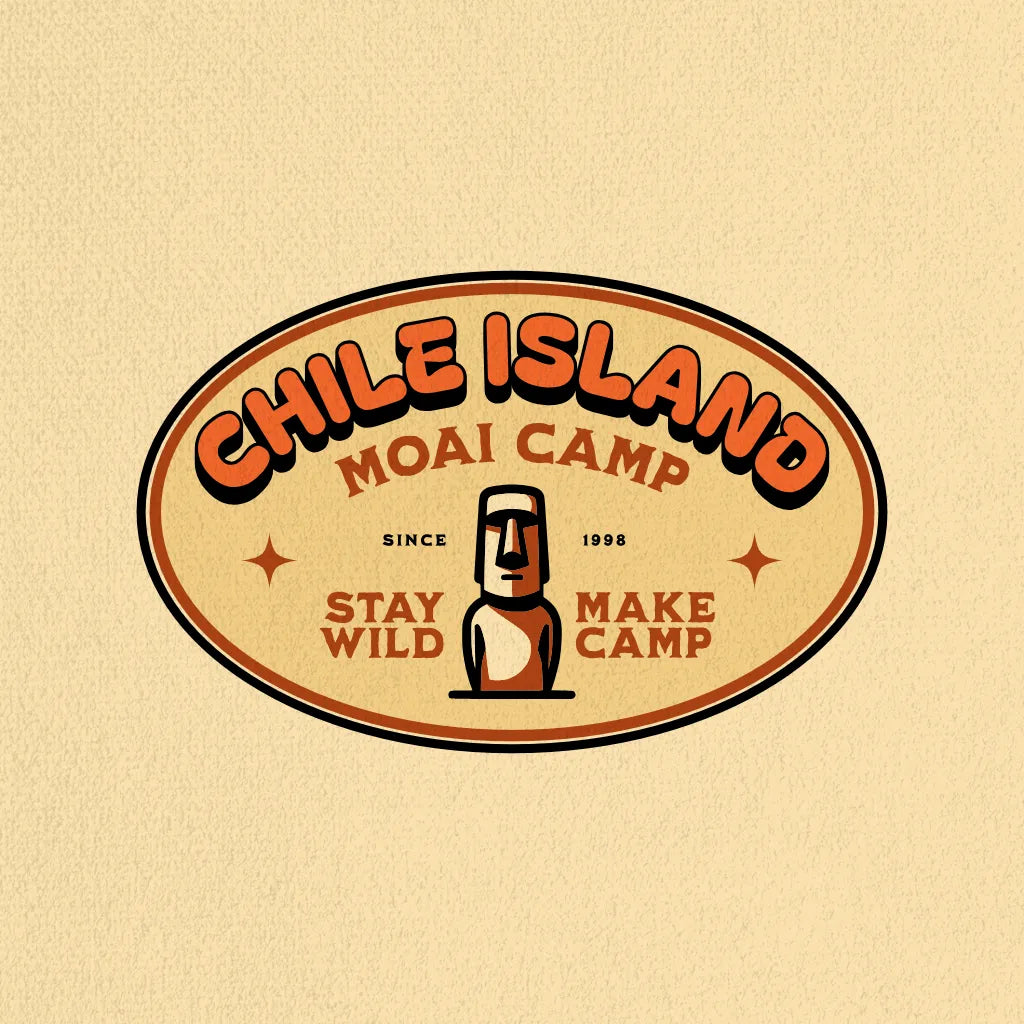 Chile Island Moai Camp T-shirt