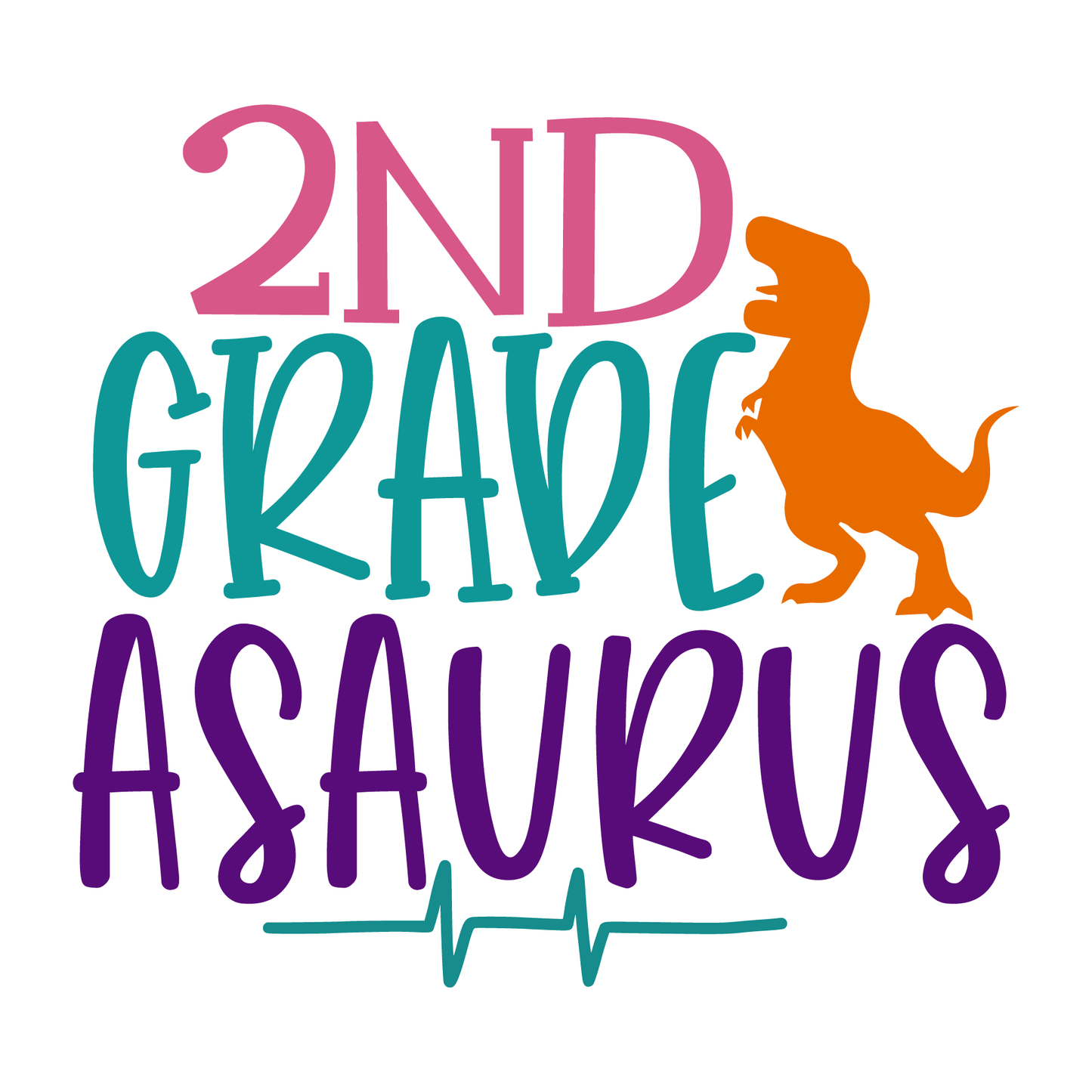 2nd Grade Asaurus- Tee (White)