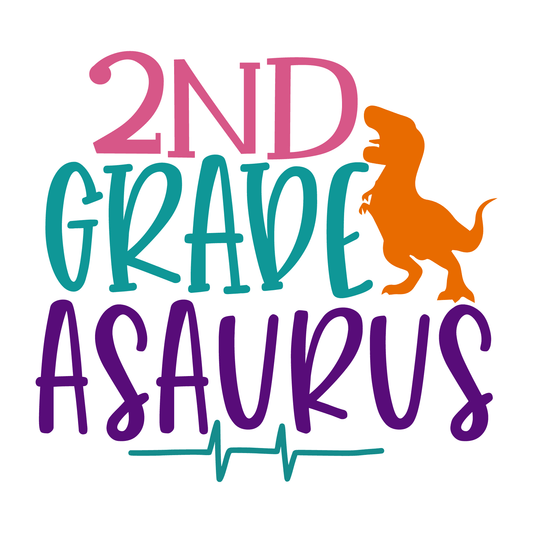2nd Grade Asaurus- Tee (White)