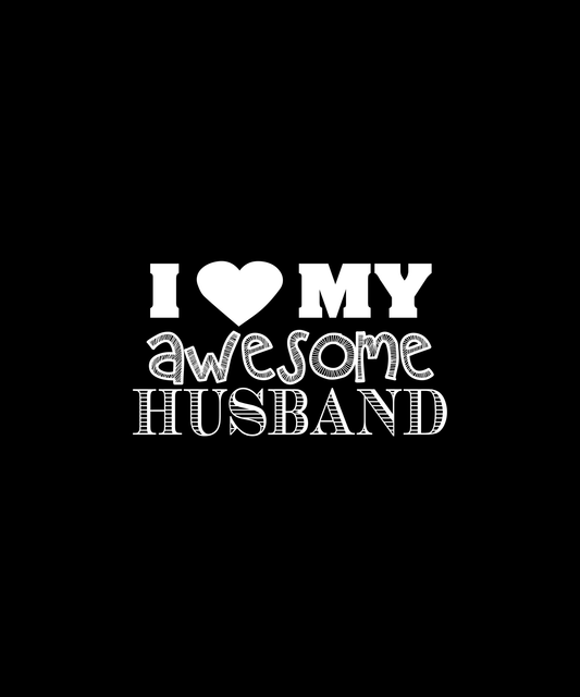 Awesome Husband Love T-shirt (Black)