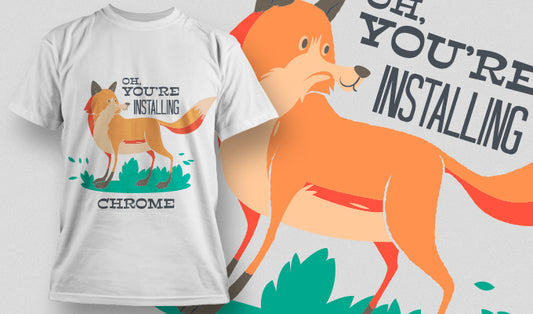 Playful Fox Graphic T-shirt (Black)