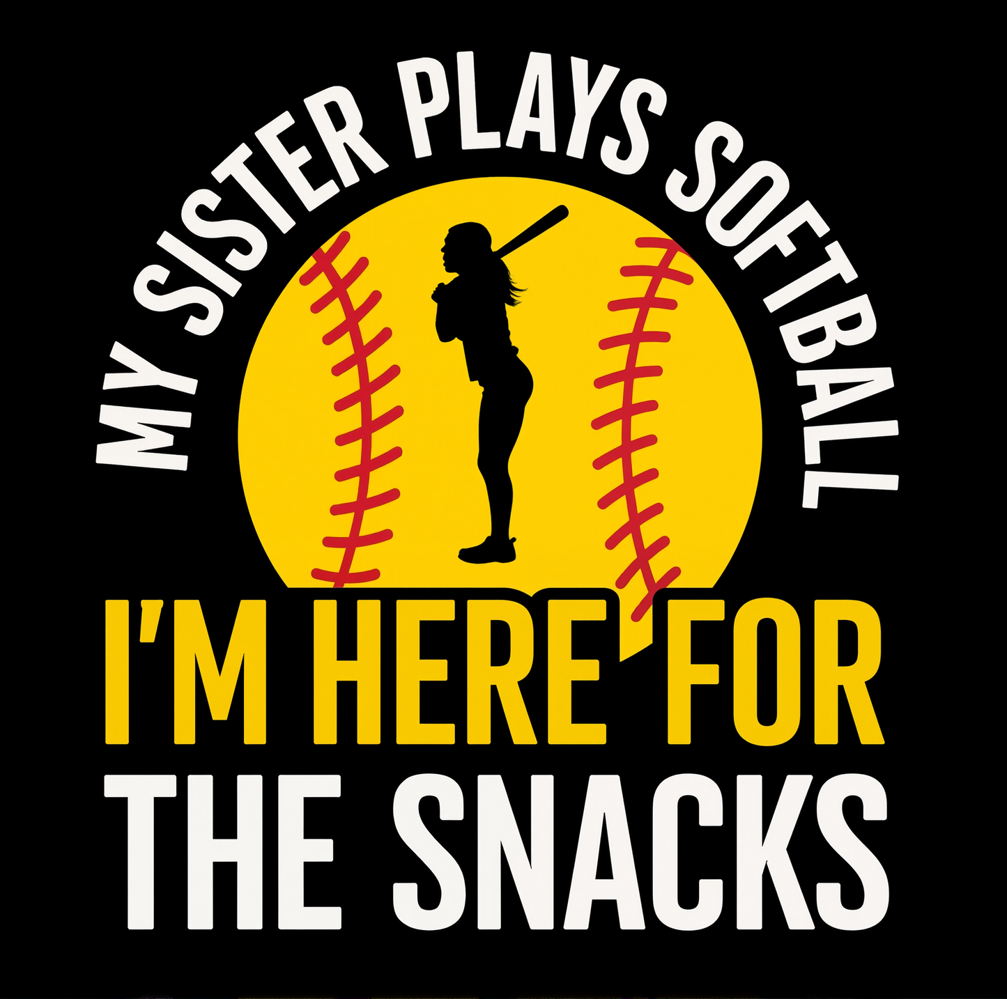 Softball Sister Snack Lover T-shirt