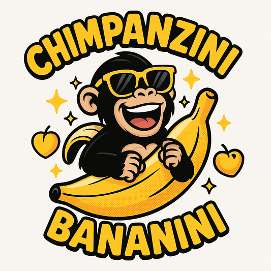 Italian Brainrot — Chimpanzini Bananini — Tee (White)