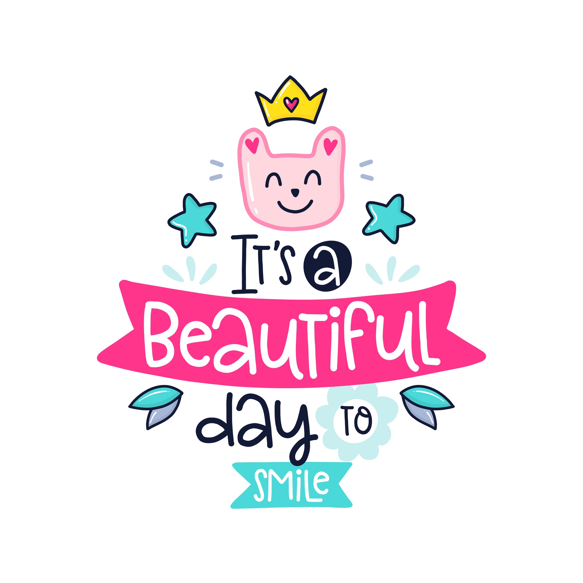 Beautiful Day To Smile T-shirt (White)