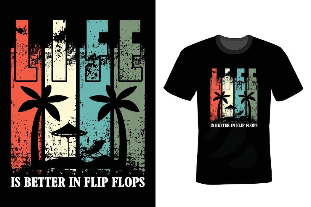 Life Is Better In Flip Flops (White)