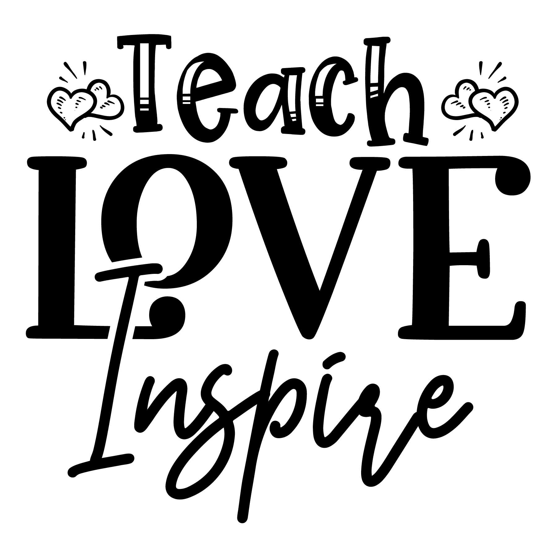 Teach Love Inspire T-shirt (White)