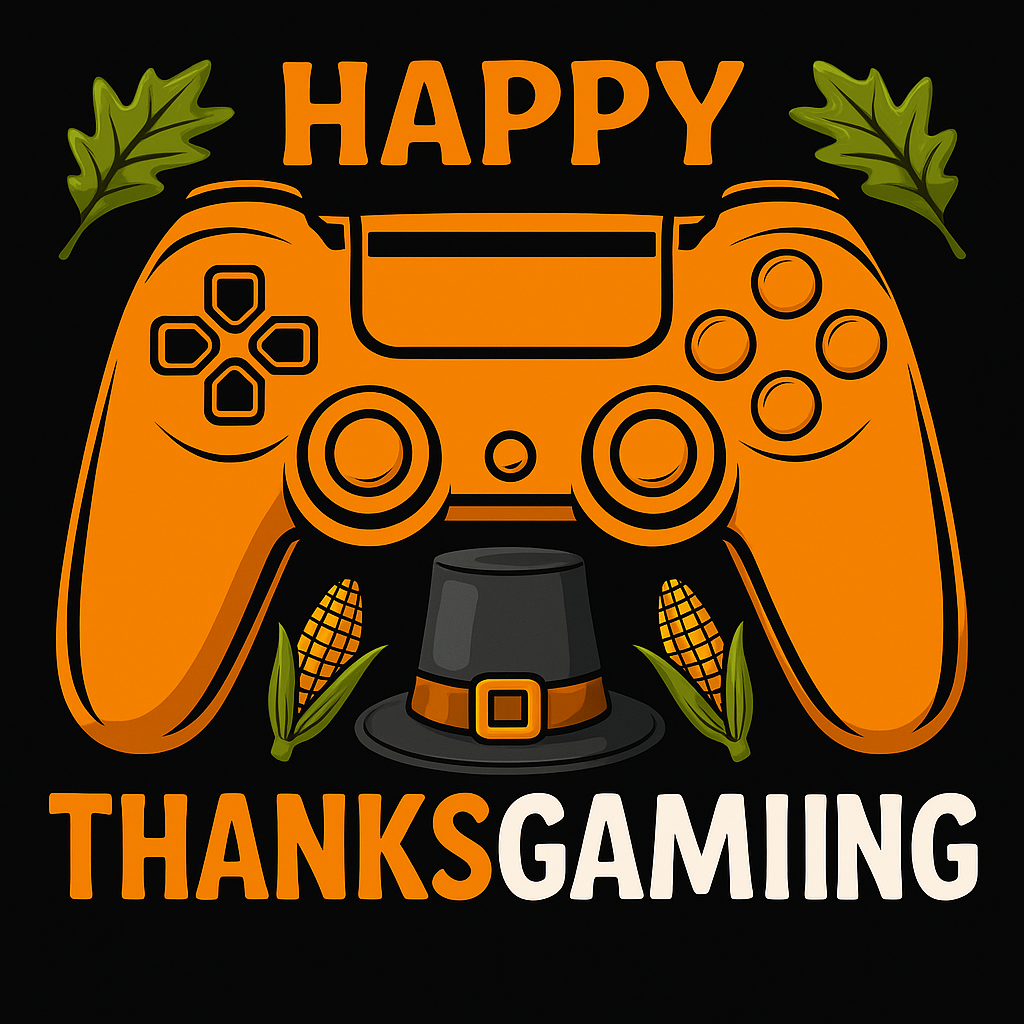 Happy Gaming Thanksgiving Tee (Black)
