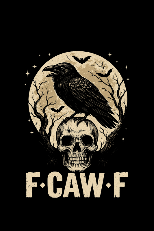 Raven On Skull Moon Fcawf Tee (Black)