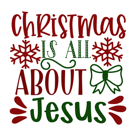 Christmas Is All About Jesus T-shirt (White)