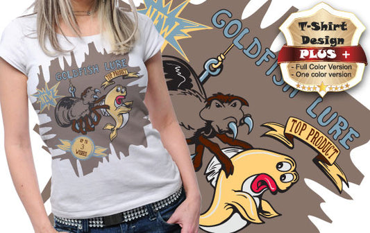 Goldfish Lure Graphic Tee (Black)