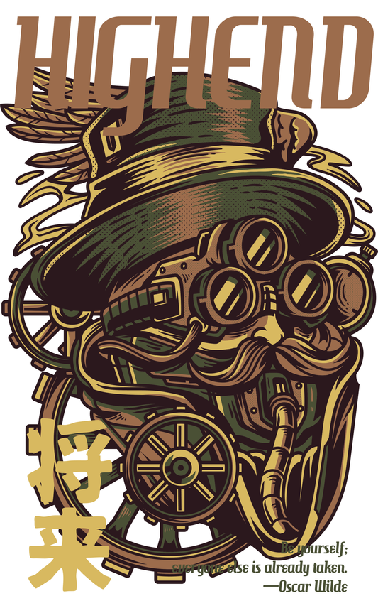 Steampunk Inspired Graphic Tee (White)