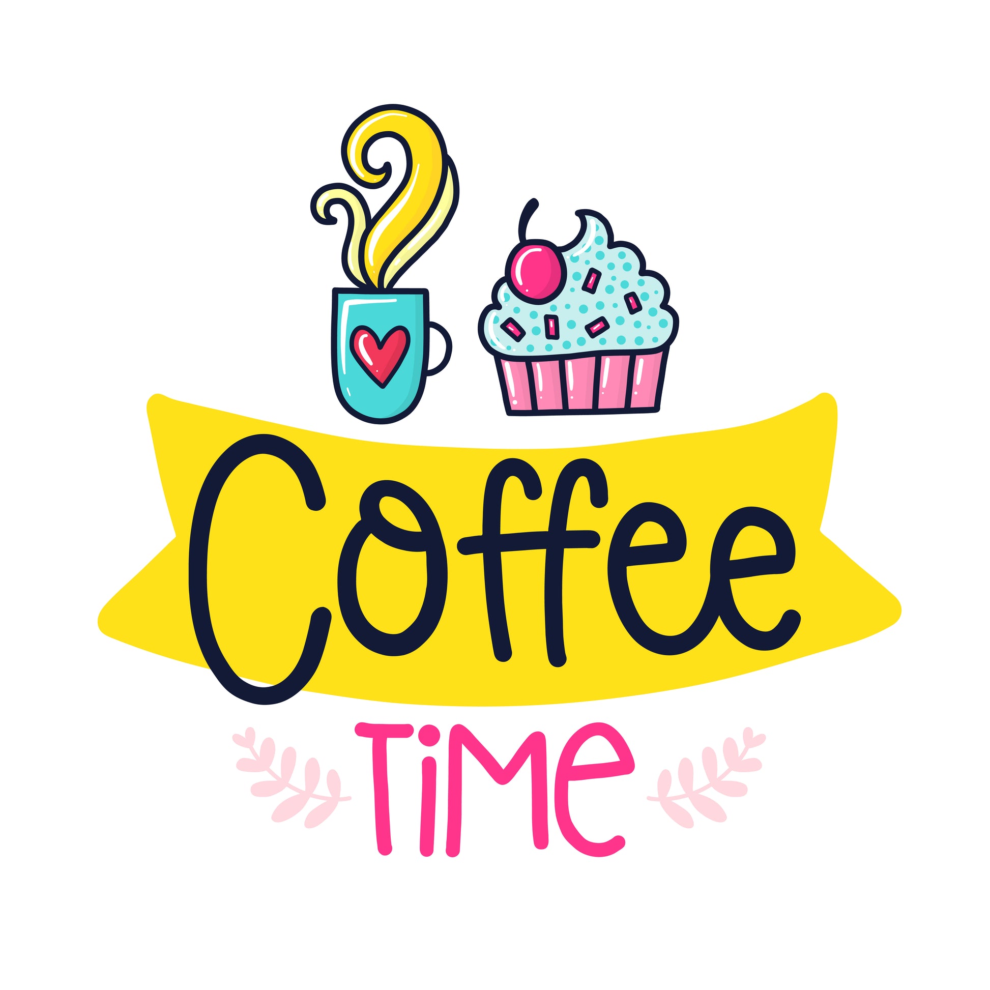 Coffee Time Fun T-shirt (White)