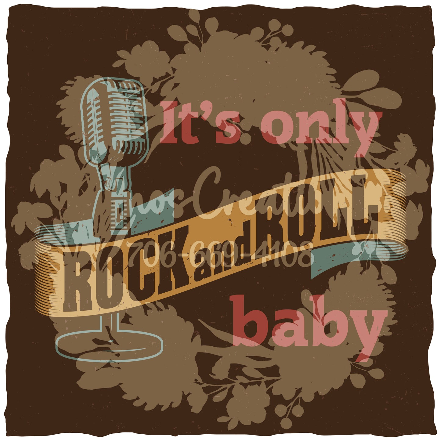 Rock And Roll Vintage T-shirt (Black) [WM v1 a4d87ad8] [WM v1 48fb317a]