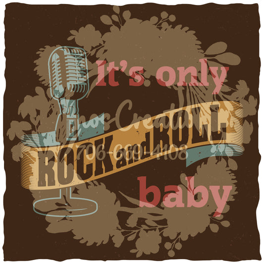 Rock And Roll Vintage T-shirt (Black) [WM v1 a4d87ad8] [WM v1 48fb317a]
