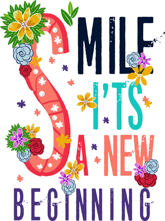 Floral Inspirational T-shirt Design (White)