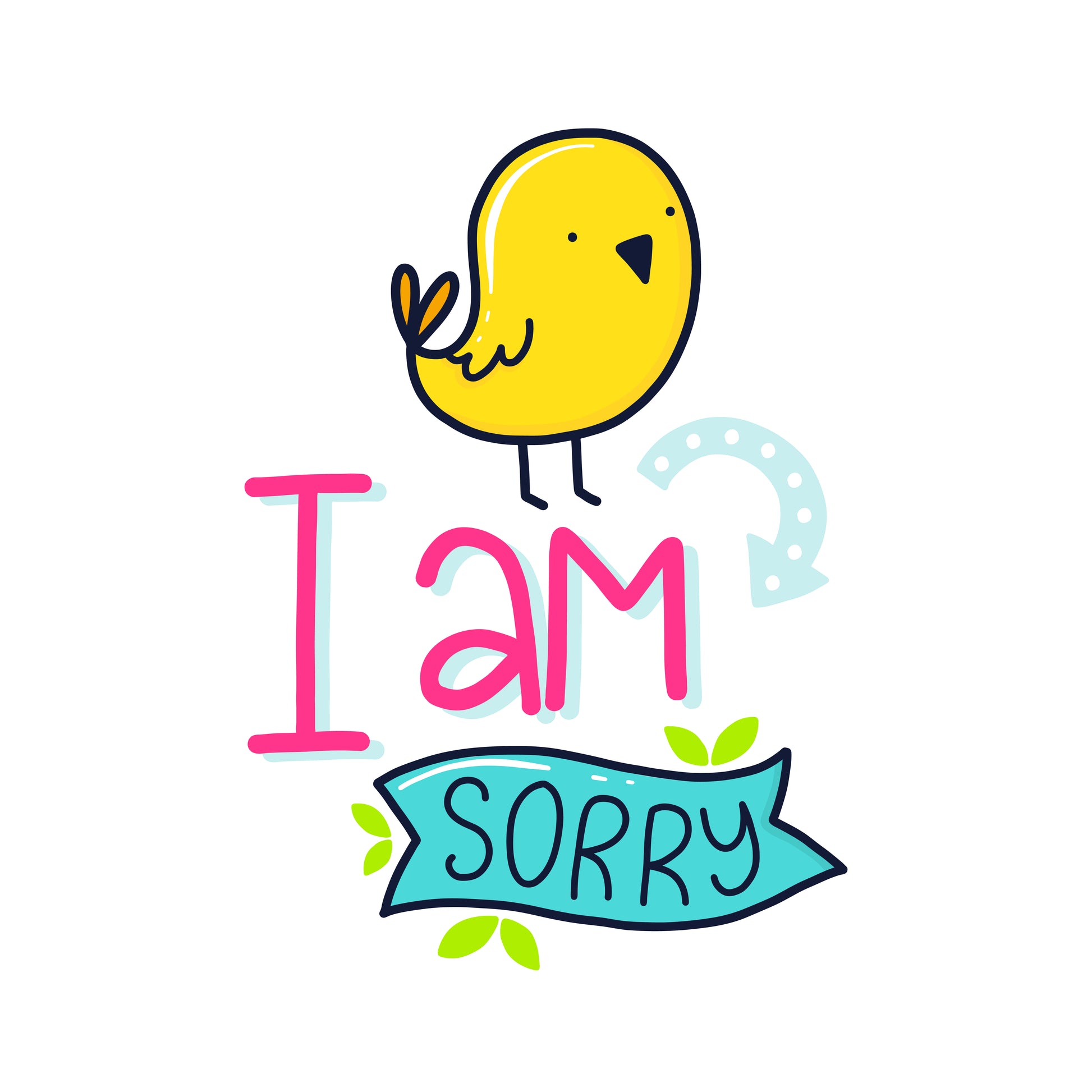Cute Apology Bird T-shirt (White)