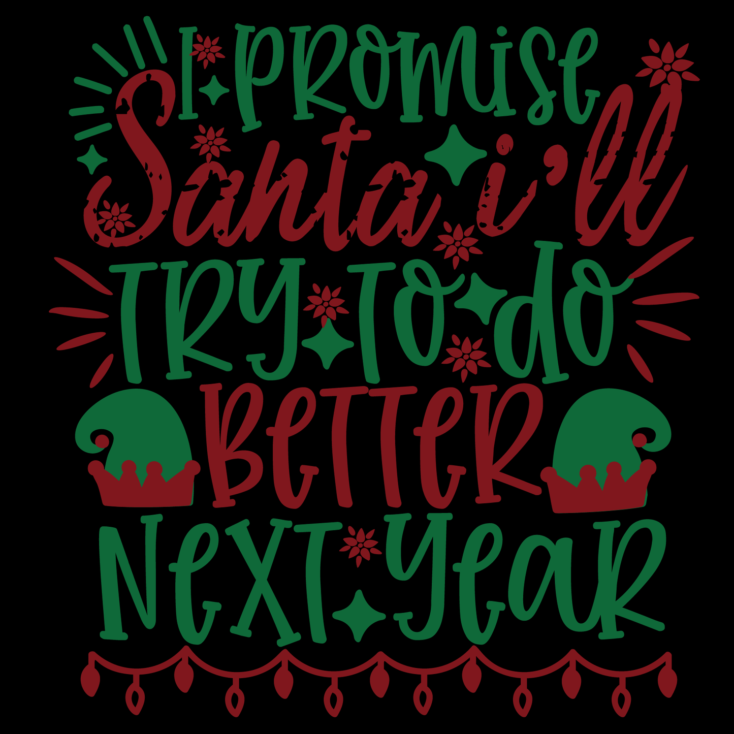 Promise Santa T-shirt Design (White)
