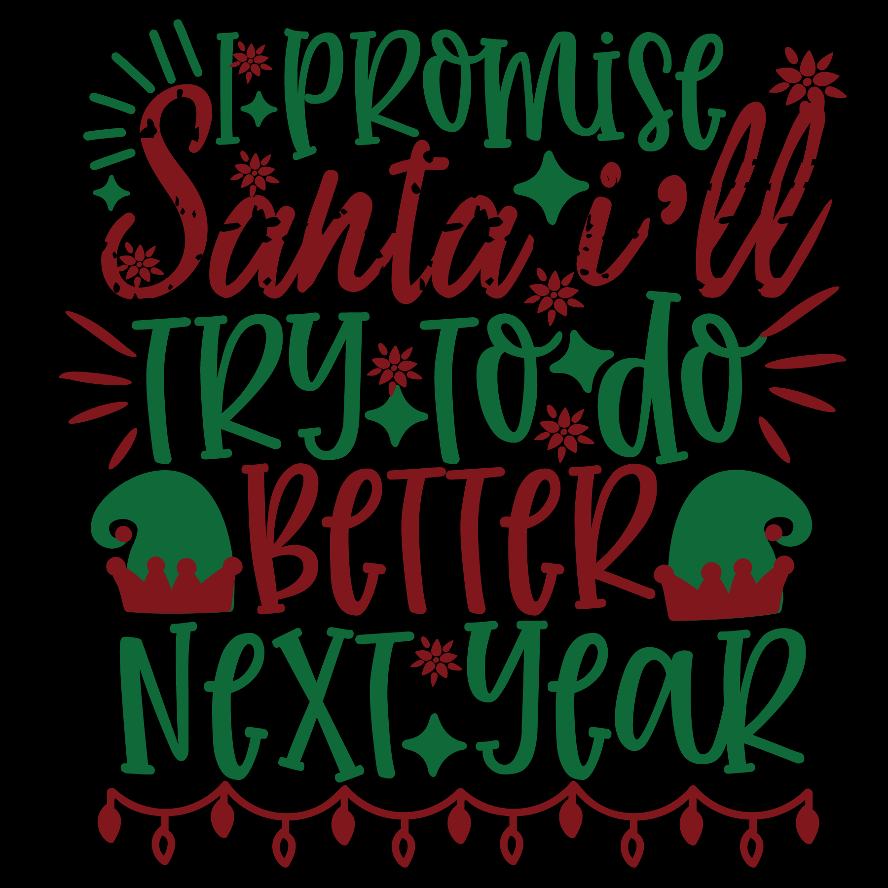 Promise Santa T-shirt Design (White)