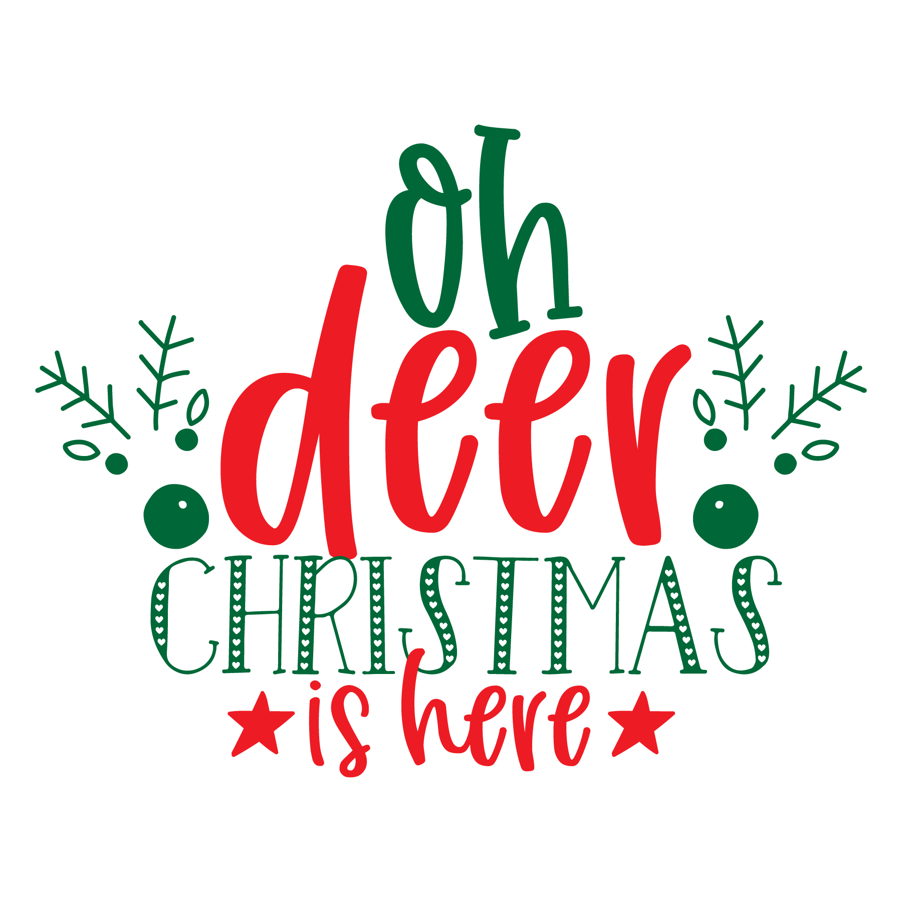 Oh Deer Christmas T-shirt (White)