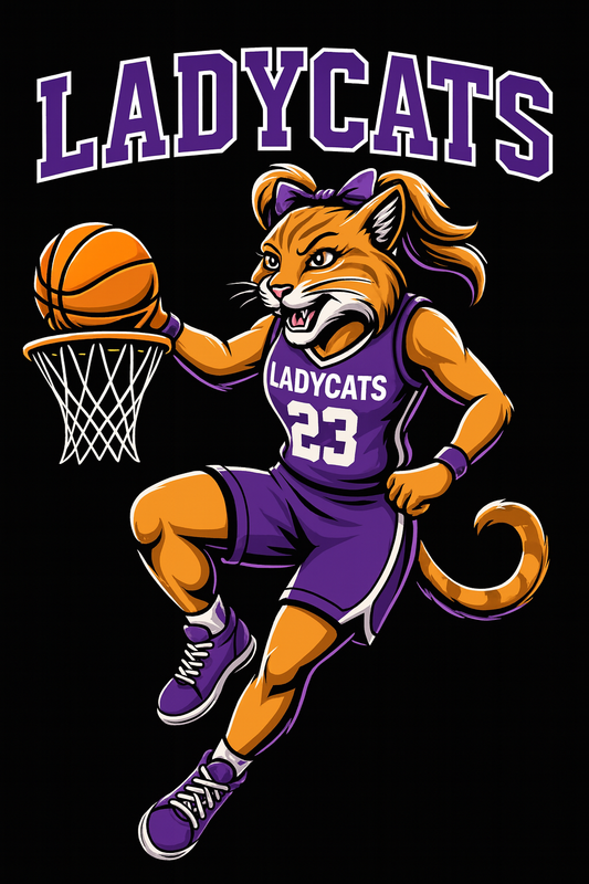 Ladycats Basketball Graphic Tee