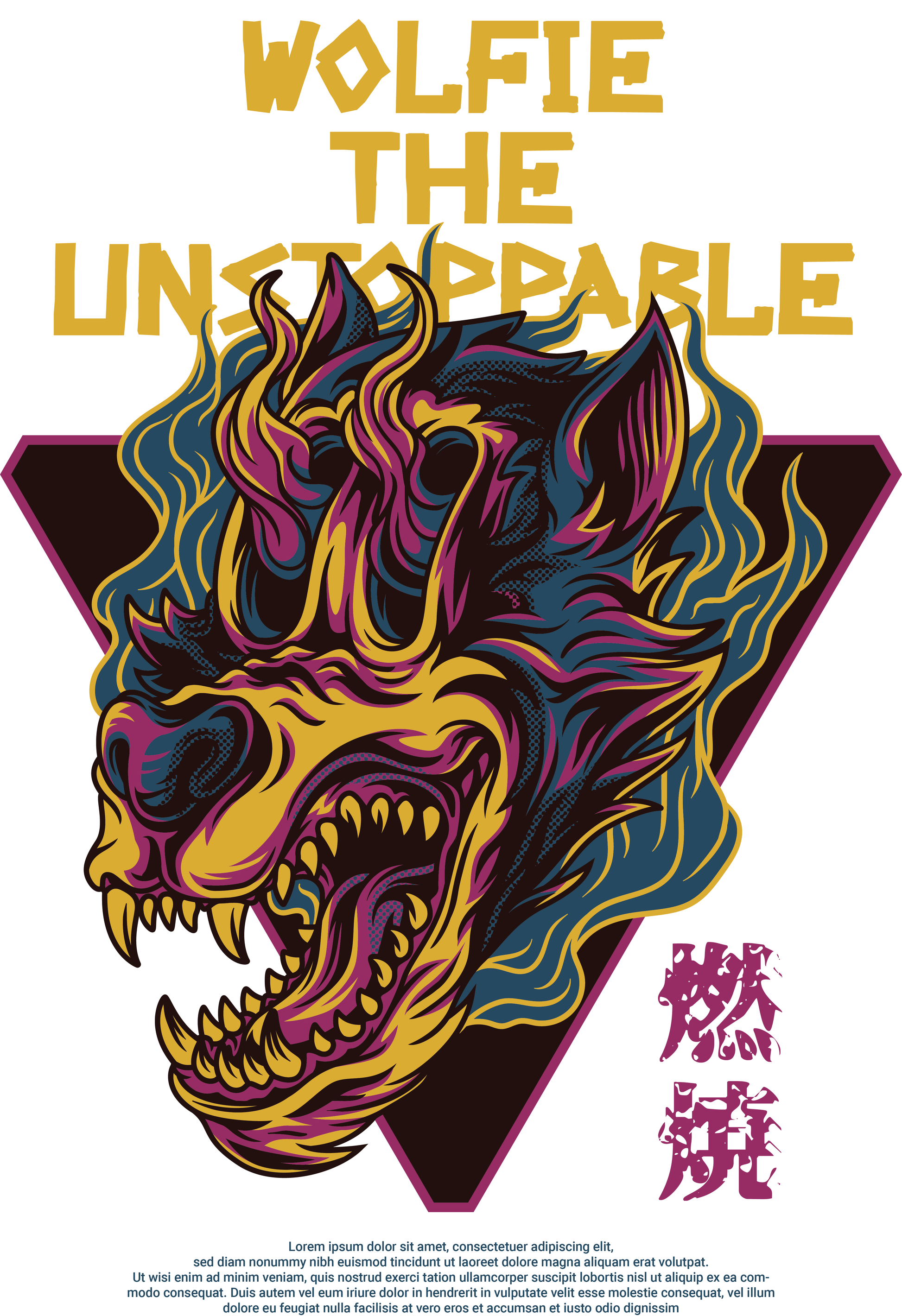 Wolfie The Unstoppable T-shirt (White)