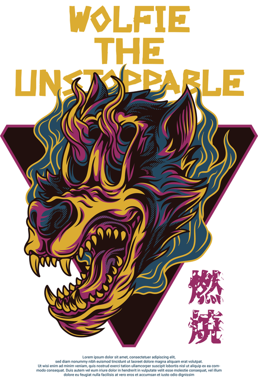 Wolfie The Unstoppable T-shirt (White)