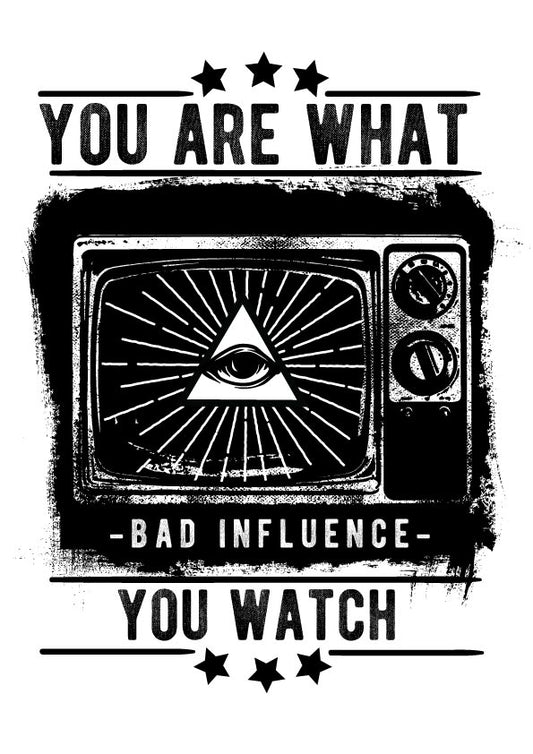 Influential Tv Graphic Tee (Black)