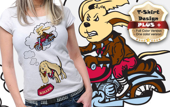 Playful Dog Graphic T-shirt (Black)