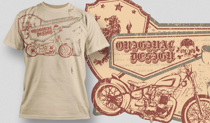 Vintage Motorcycle Graphic T-shirt (Black)