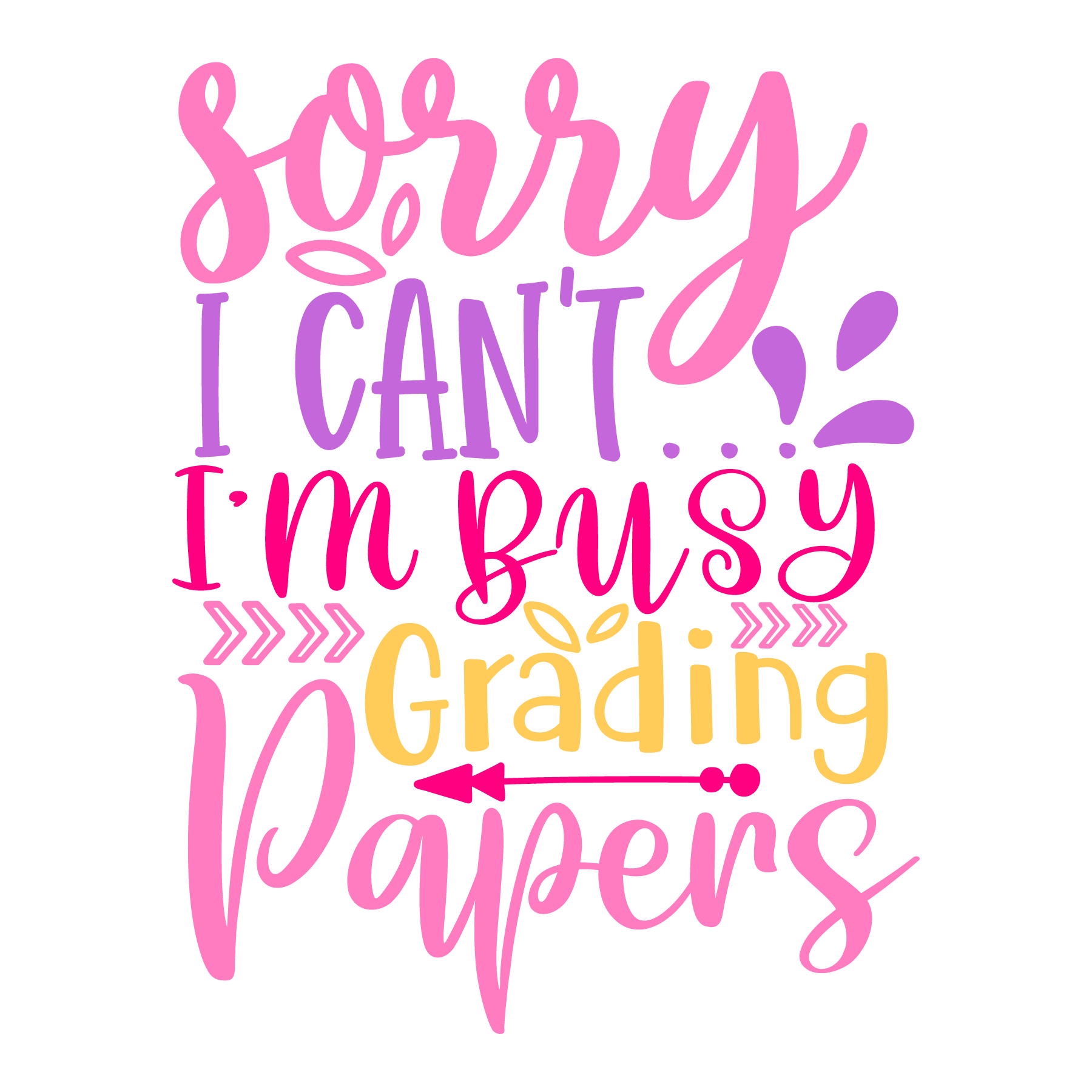 Busy Grading Papers T-shirt (White)