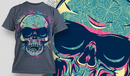 Stylish Skull Graphic T-shirt (Black)