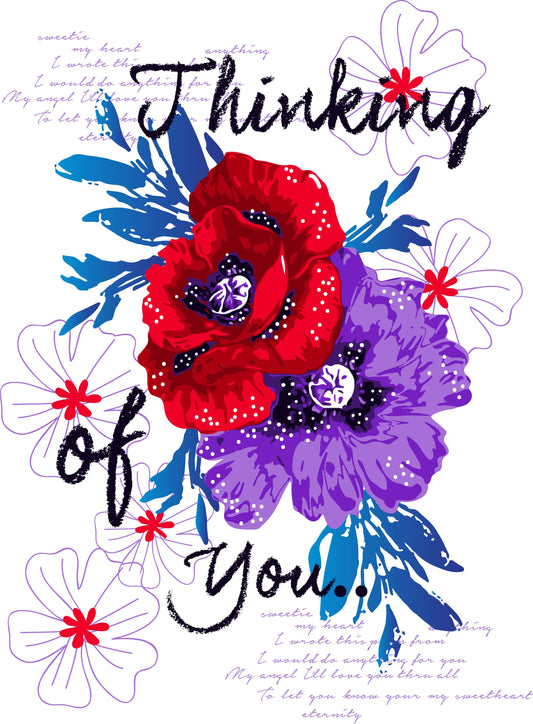 Floral Thinking Of You T-shirt (White)