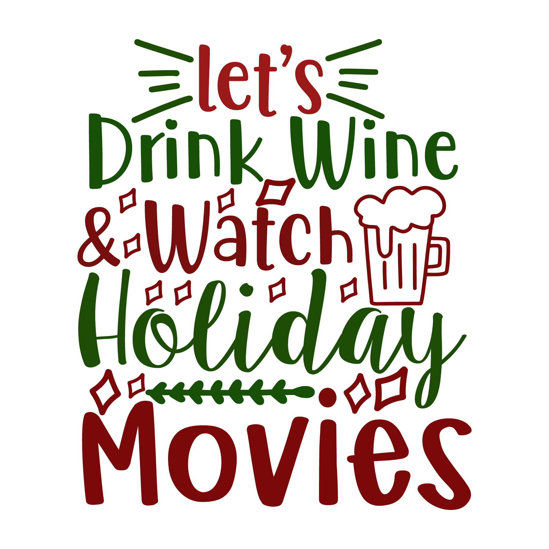 Holiday Movie Night T-shirt (White)