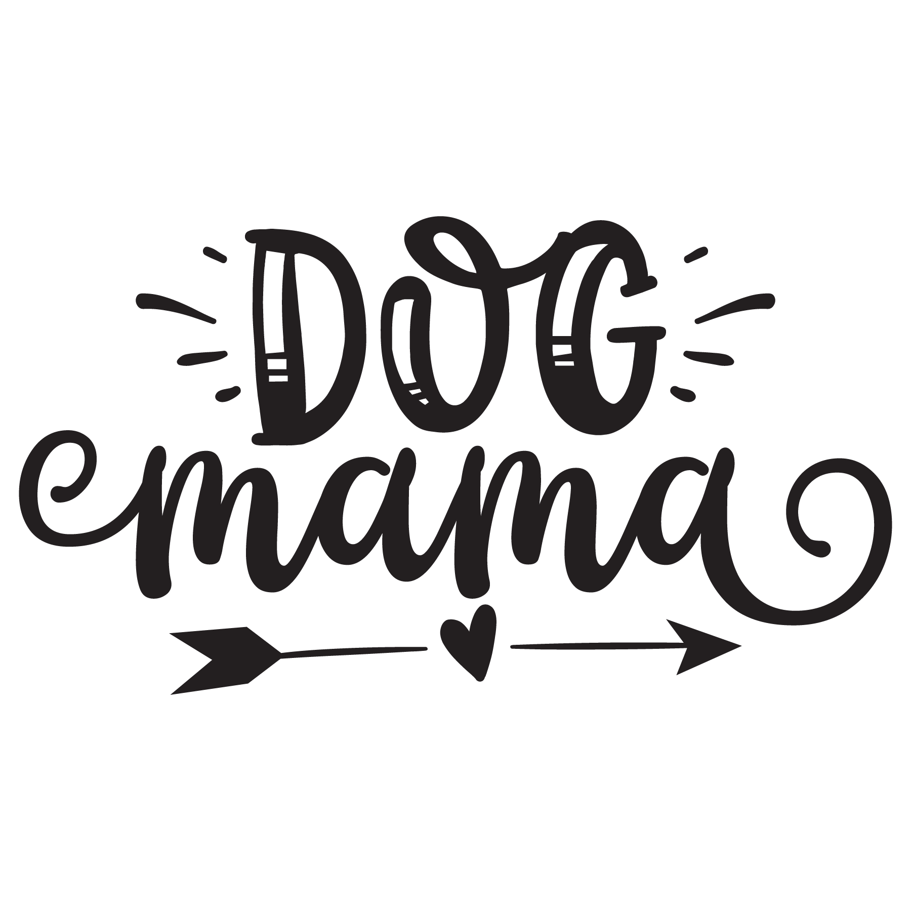Dog Mama Graphic Tee (White)