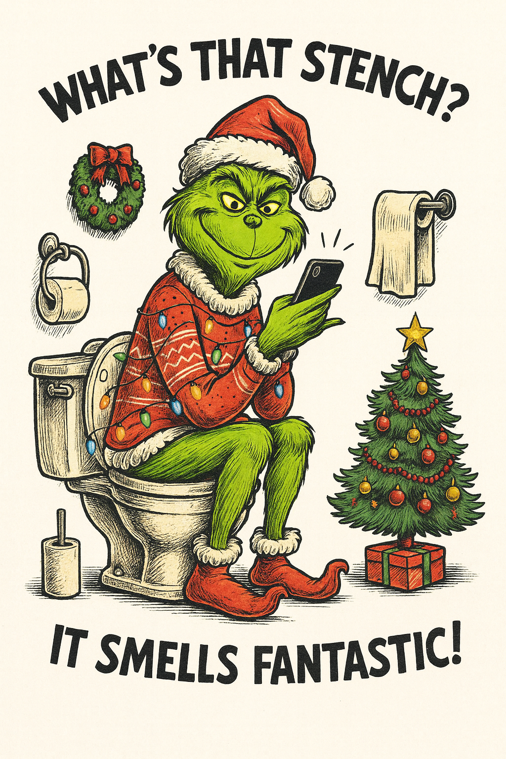 Grinch Holiday Humor T-shirt