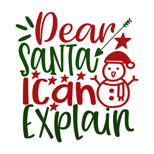 Dear Santa T-shirt Design (White)