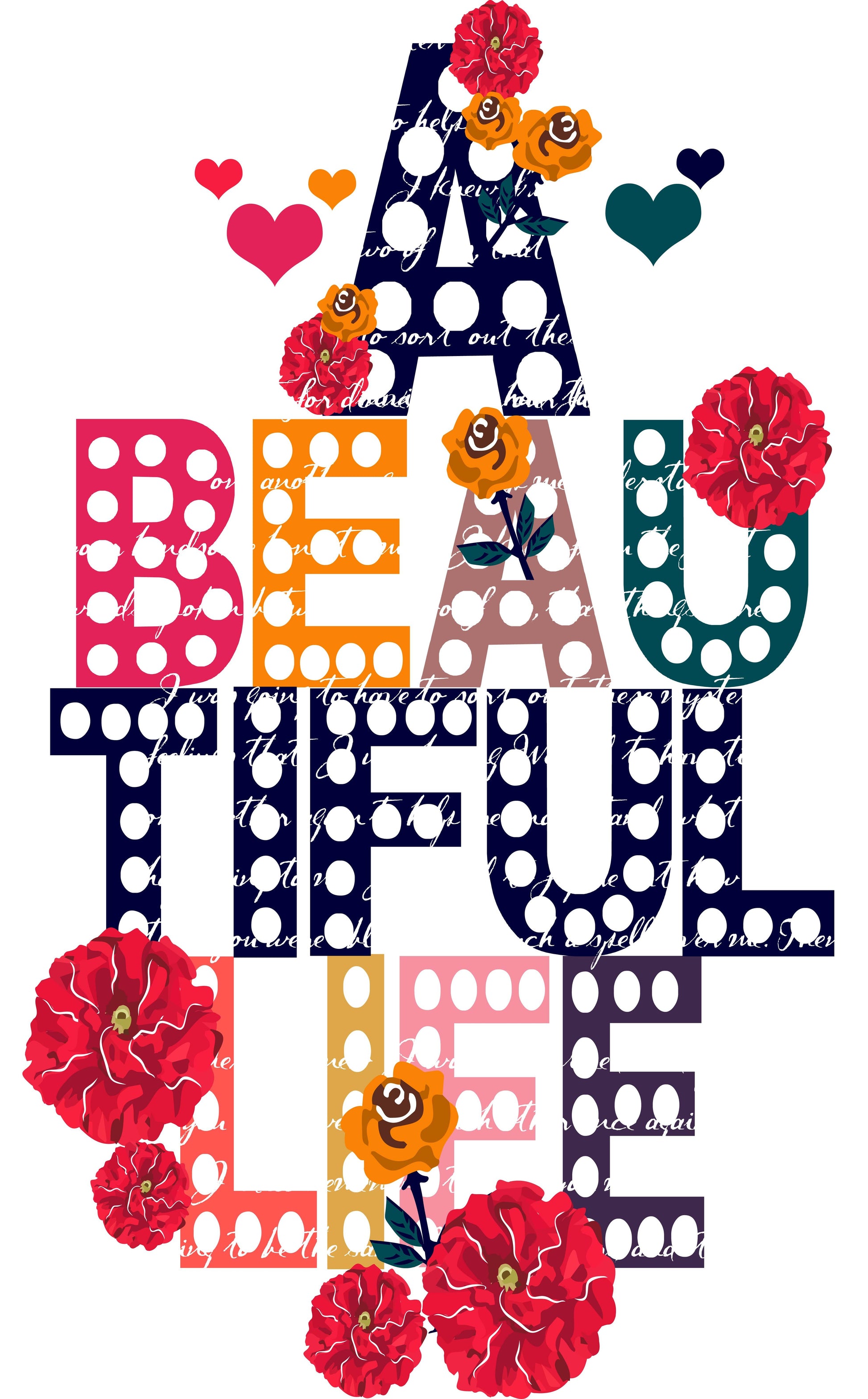 Beautiful Life Floral T-shirt (White)