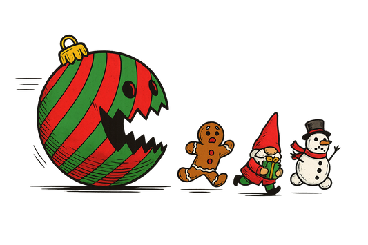 Festive Holiday Character T-shirt (Black)