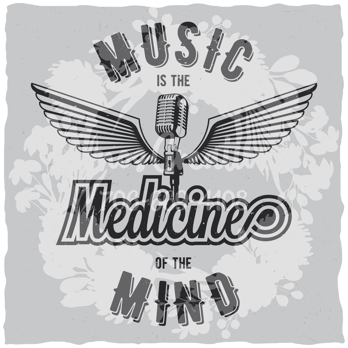 Music Is The Medicine T-shirt (Black) [WM v1 92769508] [WM v1 a4d87ad8]