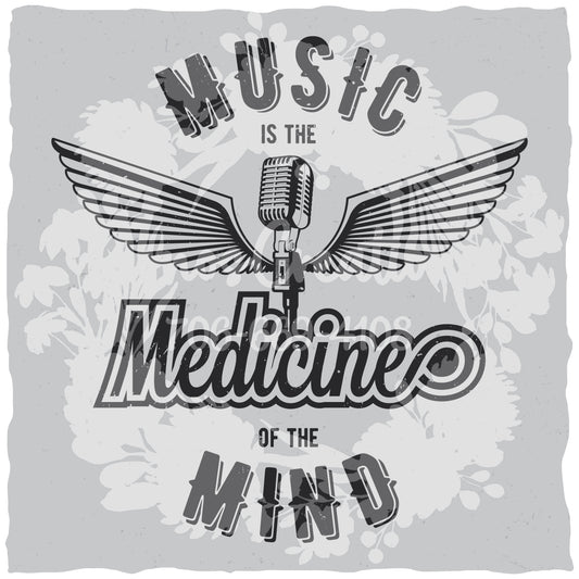 Music Is The Medicine T-shirt (Black) [WM v1 92769508] [WM v1 a4d87ad8]