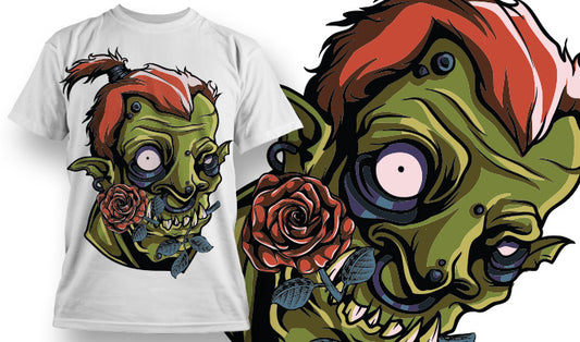 Zombie Rose Graphic Tee (White)