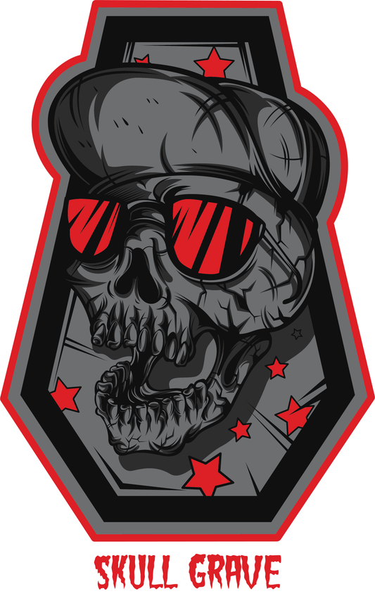 Skull Grave Graphic Tee (White)