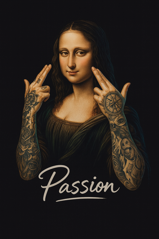 Tattooed Mona Lisa Passion Art Tee (Black)