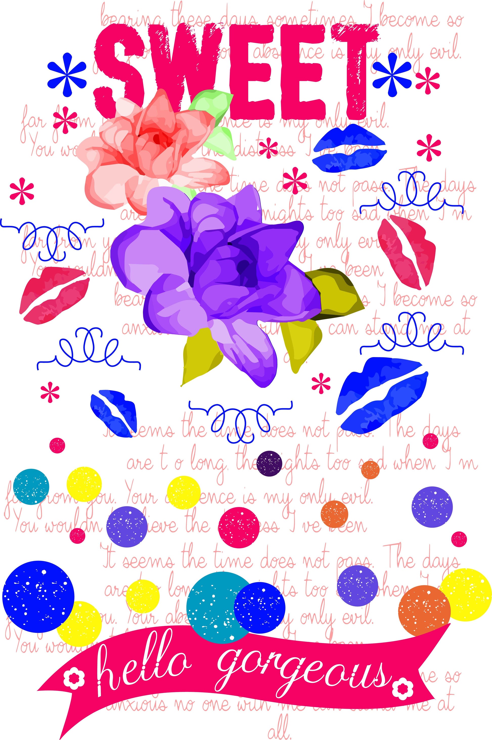 Sweet Floral Graphic Tee (White)