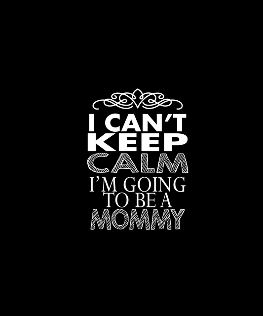 Funny Mommy Announcement T-shirt (Black)