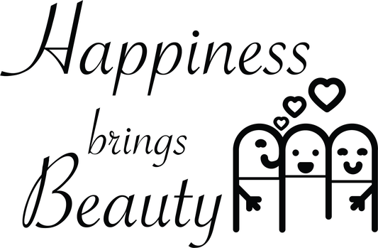 Happiness Brings Beauty T-shirt (White)